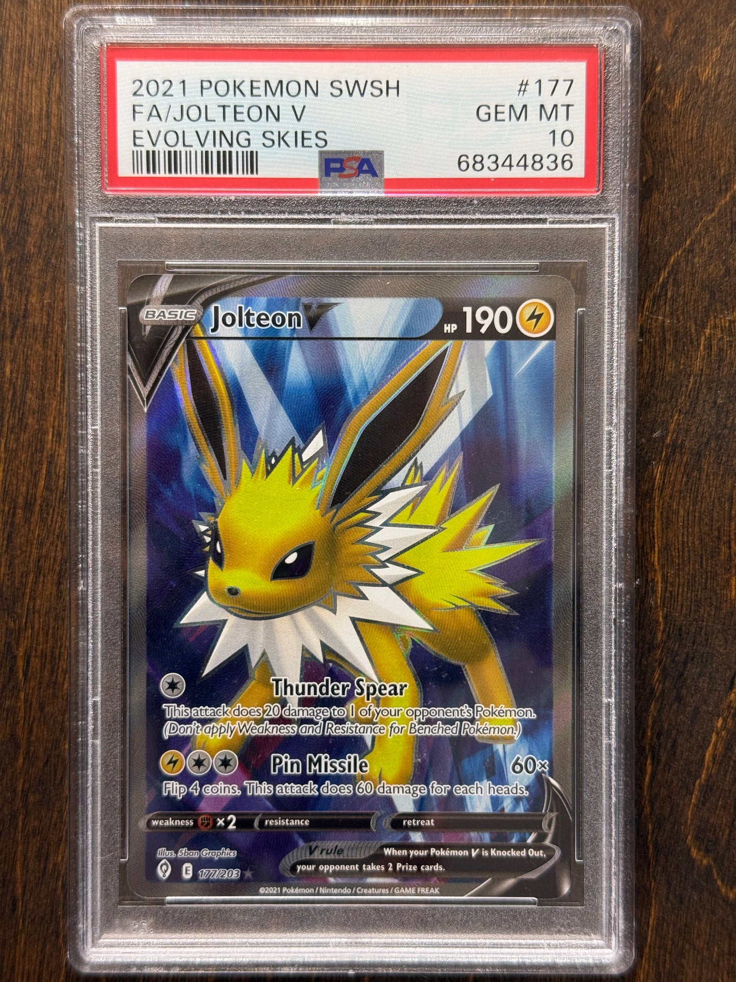 ENG - Jolteon V 177/203 - PSA 10 - Evolving Skies [2021]