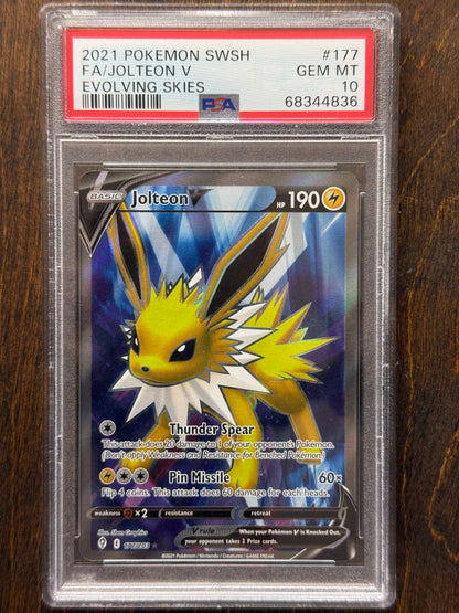 ENG - Jolteon V 177/203 - PSA 10 - Evolving Skies [2021]