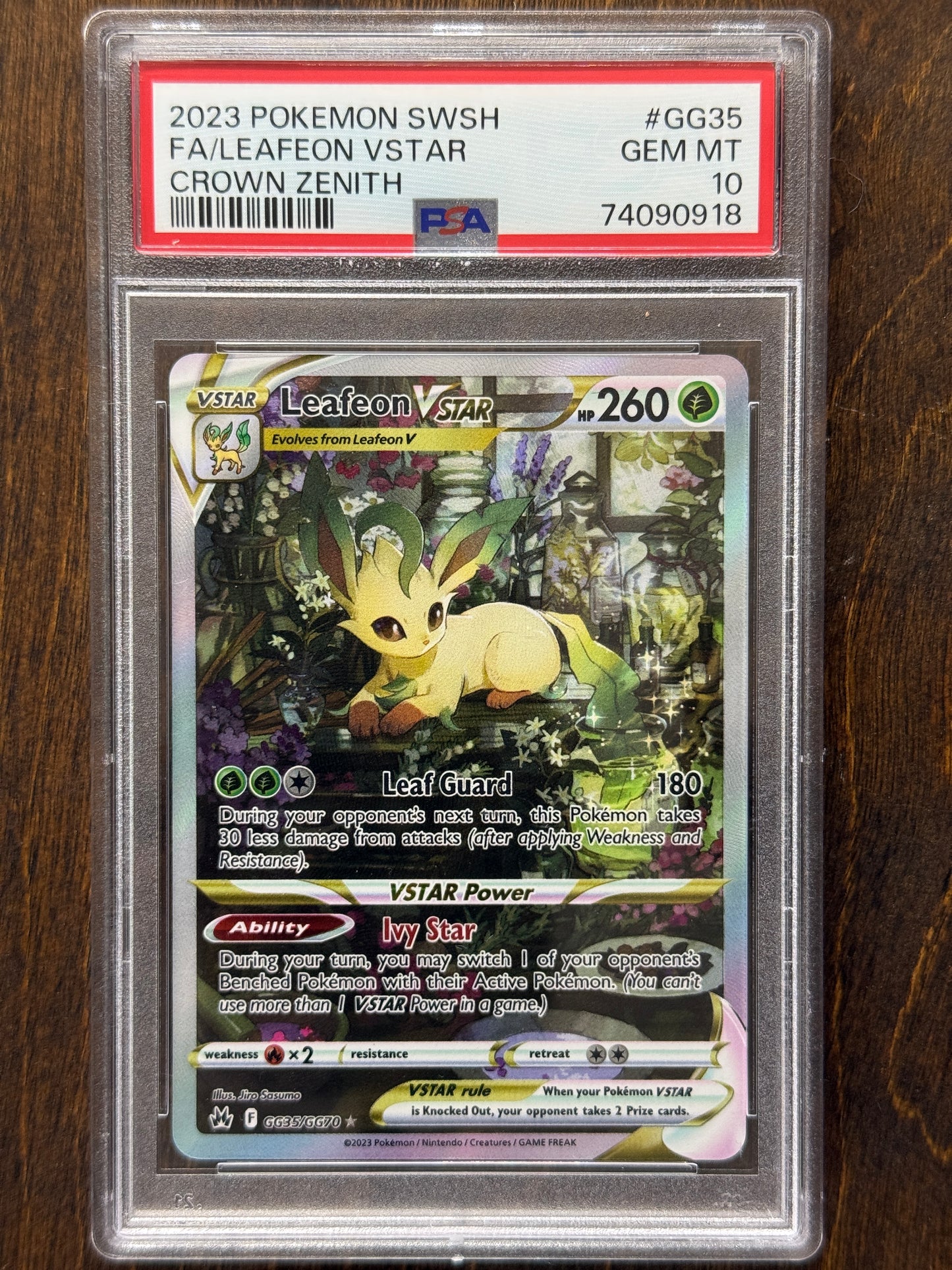ENG - Leafeon VSTAR GG35/GG70 - PSA 10 - Crown Zenith [2023]