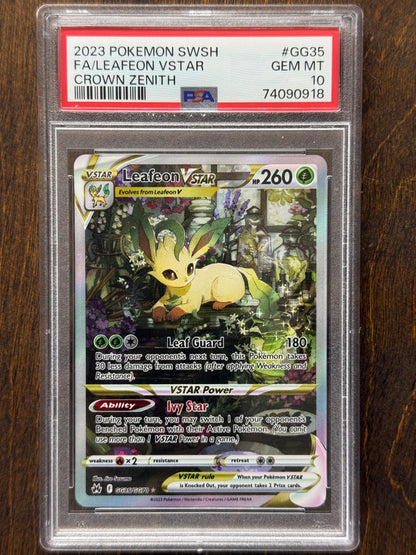 ENG - Leafeon VSTAR GG35/GG70 - PSA 10 - Crown Zenith [2023]