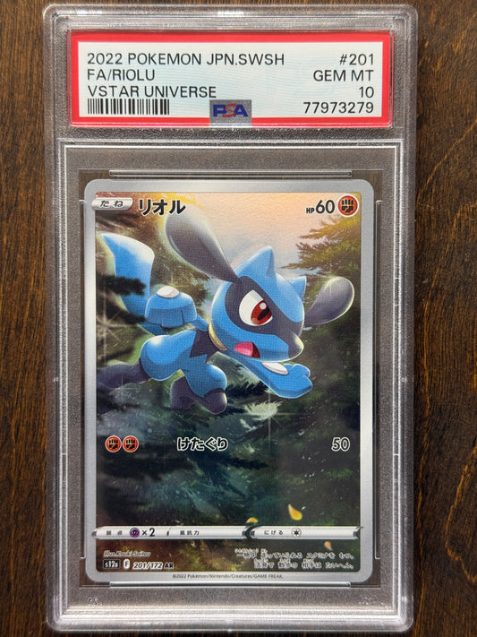JPN - Riolu 201/172 - PSA 10 - VSTAR Universe [2022]